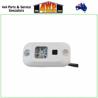 LED Dual Colour WaterProof 12V Rock Light White - White & Amber