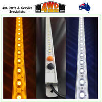 Silver Rigid Waterproof Dimmable LED Strip Light White & Amber