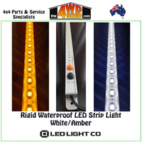 Silver Rigid Waterproof LED Strip Light White & Amber