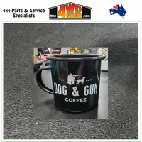 Dog & Gun Coffee Enamel Mug - Black