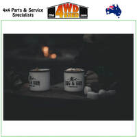 Dog & Gun Coffee Enamel Mug - White