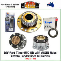 DIY Part Time Kit Toyota Landcruiser 80 Series with AISIN Hubs