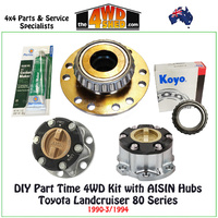 DIY Part Time Kit Toyota Landcruiser 80 Series with AISIN Hubs