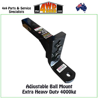 Adjustable Ball Mount Hitch Extra Heavy Duty 4000kg