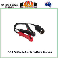DC 12V Cig Style Socket with Battery Clamps