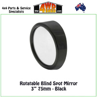 Rotatable Blind Spot Mirror 3" 75mm - Black