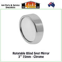 Rotatable Blind Spot Mirror 3" 75mm - Chrome