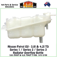 Nissan Patrol GU 3.0L & 4.2L T/D Radiator Overflow Bottle