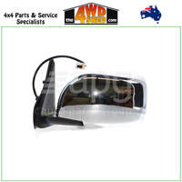 Electric Chrome Door Mirror Nissan Patrol GU Wagon 8/04-12/16 - Left
