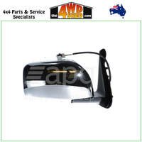 Electric Chrome Door Mirror Nissan Patrol GU Wagon 8/04-12/16 - Right