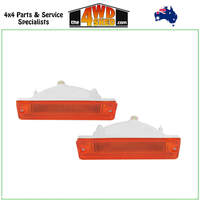 Nissan Navara D21 Front Bumper Bar Amber Indicator 1/86-2/97 - PAIR