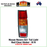 Nissan Navara D21 Tail Light 6/92-3/97 360mm - Right