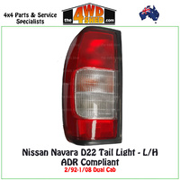 Nissan Navara D22 Tail Light Dual Cab Styleside 2/92-1/08 - Left