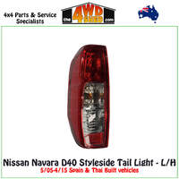 Nissan Navara D40 Tail Light Styleside 5/05-4/15 - Left