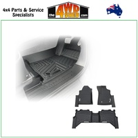 5D TPE Molded Floor Mats Toyota Hilux 48V N80 Dual Cab 2024-On (Auto Trans)