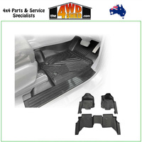Premium Injection Molded TPE Floor Mats Ford Ranger PX Dual Cab 2011-2022