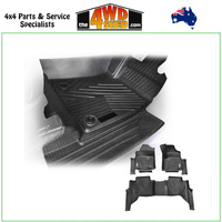 Premium Injection Molded TPE Floor Mats Toyota Hilux Dual Cab Auto Trans 2015-On
