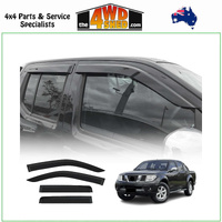 Injection Molded Weather Shields Nissan Navara D40 Dual Cab 2005-2015