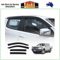 Injection Molded Weather Shields Holden Colorado RG Dual Cab 2012-2020