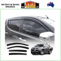 Injection Molded Weather Shields Mitsubishi Triton ML MN Dual Cab 2006-2015