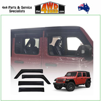 Widened Weather Shields Jeep Wrangler JL 4 Door 2018-On (4 Piece)