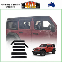 Widened Weather Shields Jeep Wrangler JL 4 Door 2018-On (6 Piece)