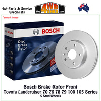 Bosch Brake Rotor Toyota Landcruiser 70 76 78 79 100 105 Series Front