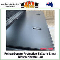 Nissan Navara D40 Polycarbonate Protective Tailgate Sheet