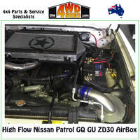 High Flow Nissan Patrol GQ GU ZD30 Style AirBox suit Turbo V8 Conversions
