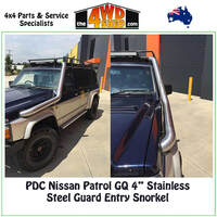 PDC Nissan Patrol GQ 4" Stainless Steel Guard Entry Snorkel