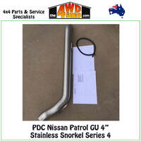 PDC Nissan Patrol GU 4" Stainless Steel Snorkel Series 4