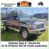 PDC 76 78 79 Series VDJ V8 Toyota Landcruiser 4" Snorkel Kit - Powder Coat