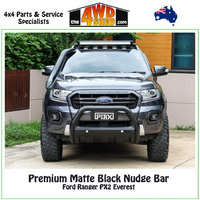 Premium Matte Black Nudge Bar Ford Ranger PX2 Everest