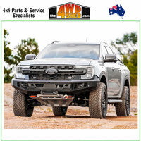 Genesis Non Loop Winch Bull Bar Ford Ranger Next Gen 5/2022-On - Black Tow Points & Orange Bash Plates