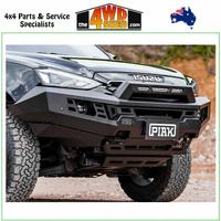 Genesis Non Loop Winch Bull Bar Isuzu MUX 6/2021-On - Black Tow Points & Black Bash Plates