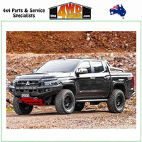 Genesis Non Loop Winch Bull Bar Mitsubishi Triton MV 12/2023-On - Black Tow Points & Orange Bash Plates
