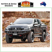 Genesis Non Loop Winch Bull Bar Mitsubishi Triton MV 12/2023-On - Orange Tow Points & Black Bash Plates