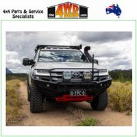 Genesis Non Loop Winch Bull Bar Toyota Landcruiser 300 Series GX - Black Tow Points & Orange Bash Plates