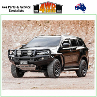 Genesis Loop Winch Bull Bar Isuzu MUX 6/2021-10/2024 - Black Tow Points & Grey Bash Plates