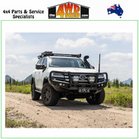 Genesis Loop Winch Bull Bar Toyota Landcruiser 300 Series GXL VX Sahara  - Black Tow Points & Black Bash Plates