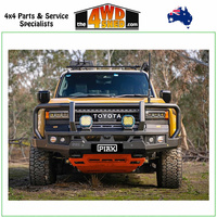 Genesis Loop Winch Bull Bar Toyota Prado 250 Series 2024-On - Black Tow Points & Orange Bash Plates