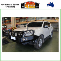 Premium Loop Winch Bull Bar Isuzu MUX 2013-2016 - Black Tow Points & Black Bash Plate