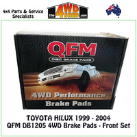 Toyota Hilux 1999-2004 Front Brake Pads QFM DB1205 4WD