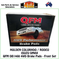 Holden Colorado Rodeo Isuzu DMAX Front Brake Pads QFM DB1468 4WD