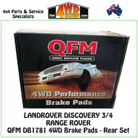 Landrover Discovery 3/4 Range Rover Rear Brake Pads QFM DB1781 4WD