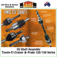 CV Shaft Assembly Toyota FJ Cruiser Prado 120 150 Series 3/03-On Standard Height