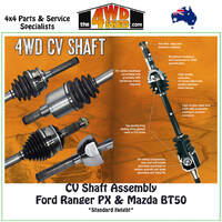 CV Shaft Assembly Ford Ranger PX & Mazda BT50 Standard Height - Left