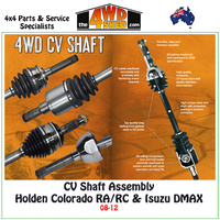 CV Shaft Assembly Holden RA RC Colorado & Isuzu DMAX 08-12