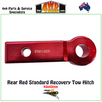 Rear Standard Alloy Tow Hitch 40x40mm - Red