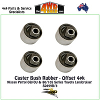 Radius Arm Caster Bush Offset GQ GU 80 105 Series - 4PK Radius Arm to Diff 